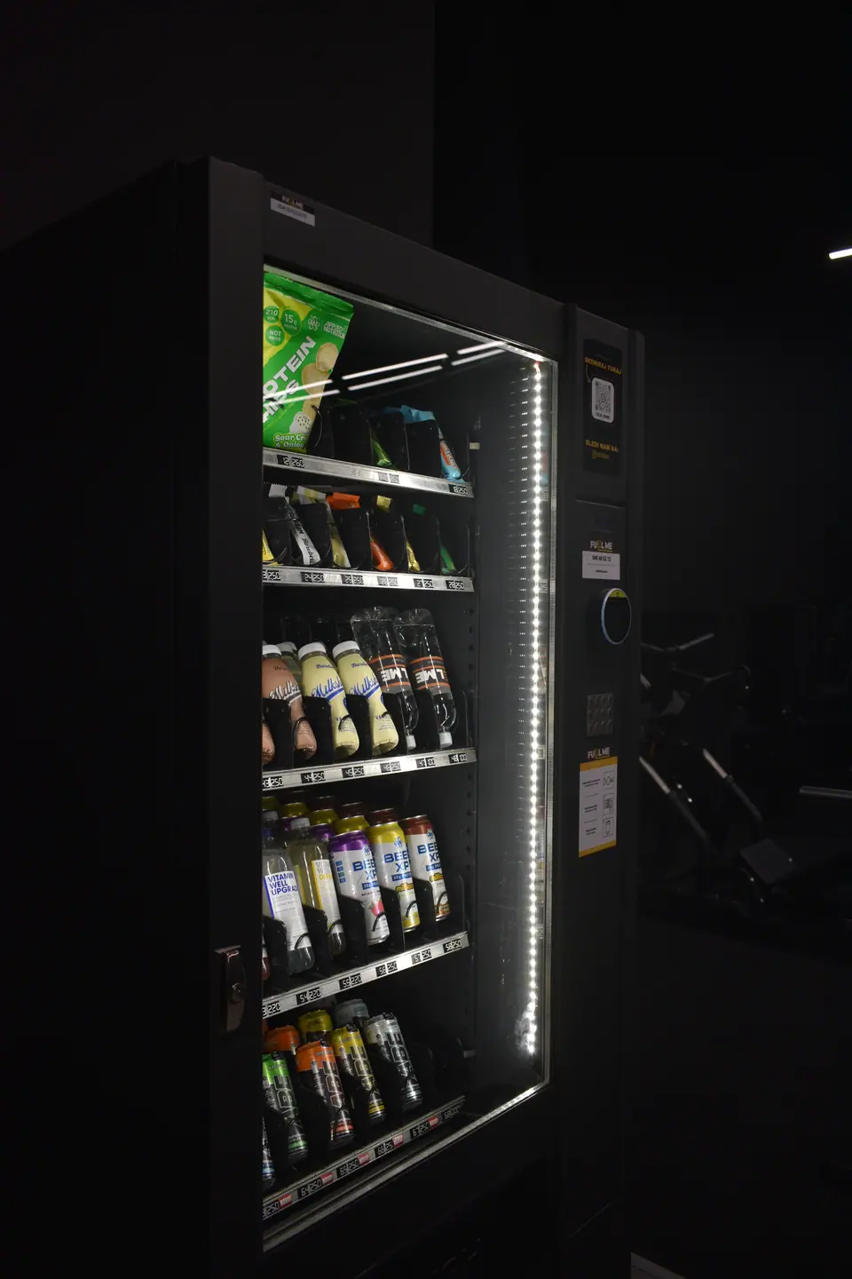 FuelMe avtomat v fitnes prostoru